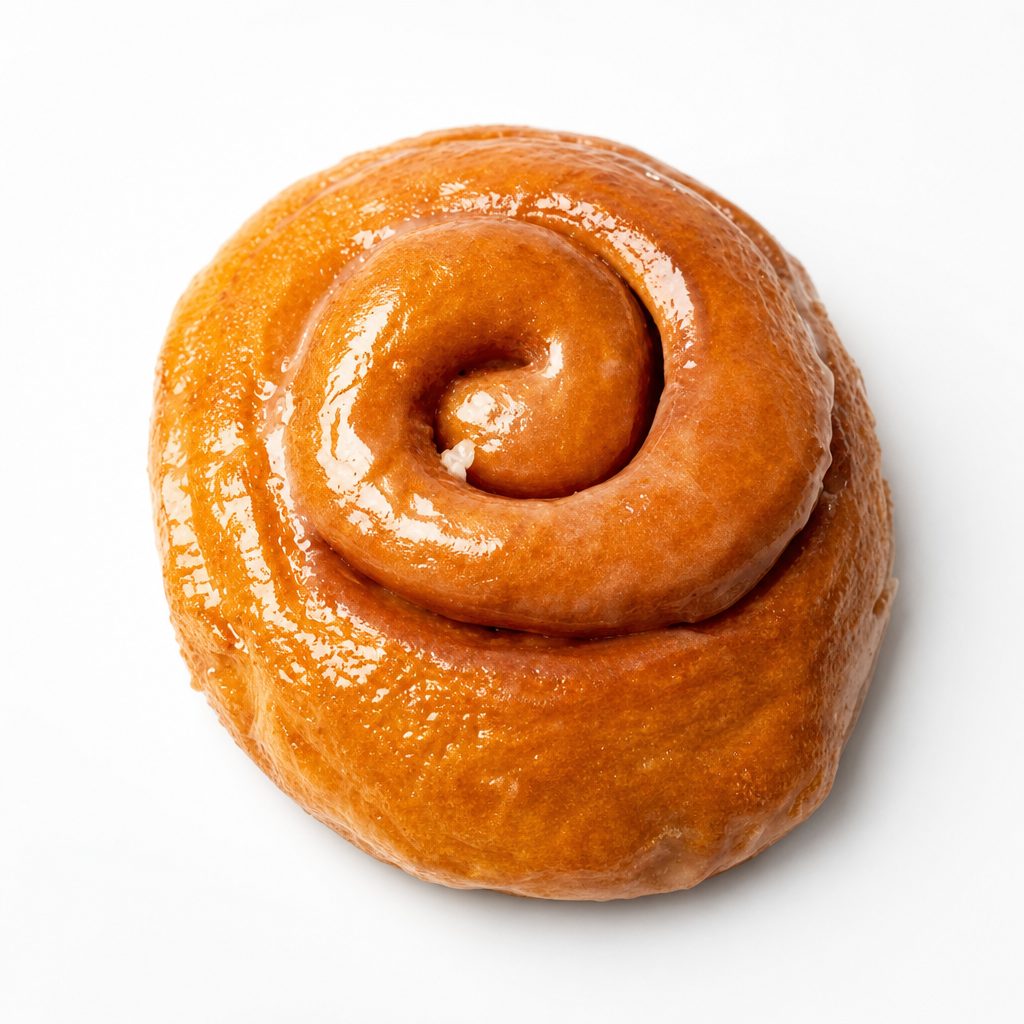 Glazed Cinnamon Roll.